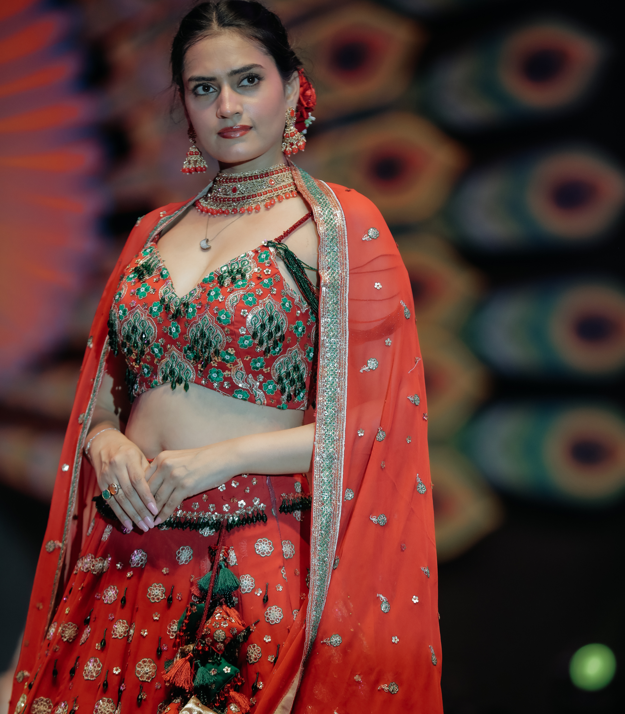 Unveiling the Red Bridal Lehenga Choli: A Masterpiece by Harshil Design Studio